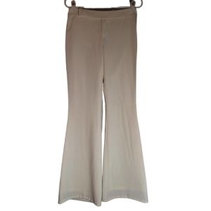Moda International Women's Pants Size 2 White Flare Leg Y2K Dress Tuxedo